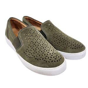 VIONIC WOMEN SLIP ON SNEAKER SHOE SAGE GREEN COMFORT CASUAL LOAFER WALKING SZ 6